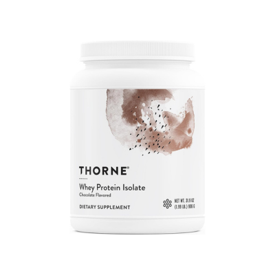THORNE Whey Protein Isolate - 21 Grams of Easy-to-Digest Whey Protein Powder - NSF Certified for Sport - Chocolate Flavored - 31.9 Ounces - 30 Servings